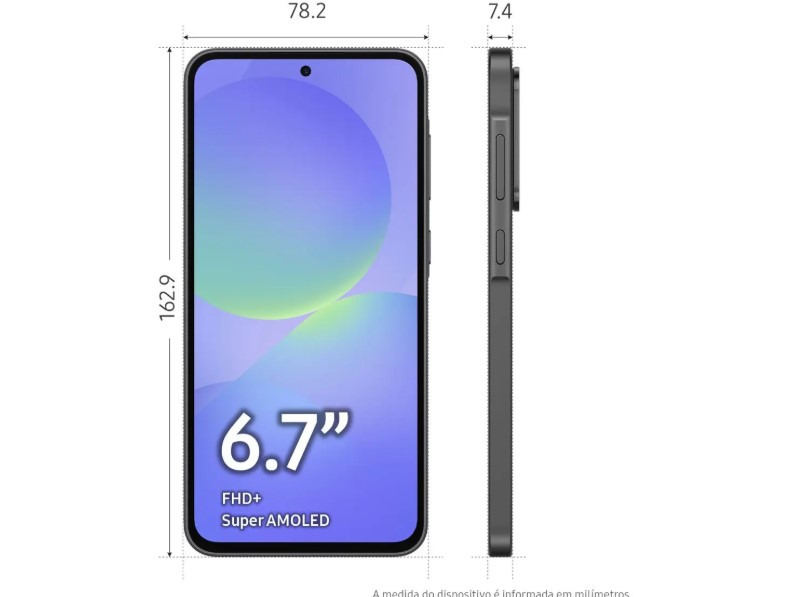 Smartphone Samsung Galaxy A36 256GB 5G 8GB RAM Branco 6,7″ Câm. Tripla + Selfie 12MP